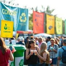 Riduzione dei rifiuti nei festival e negli eventi pubblici, soluzioni innovative. Esplorazione delle iniziative per rendere più sostenibili le manifestazioni di massa.